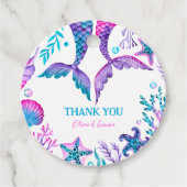 水の色マーメイドジョイント誕生日ありがとう フェイバータグ (正面)