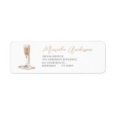 水の色ミニマエレガントリスト差出人住所ラベル ラベル (正面)