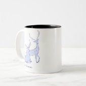 水の色ミニマリストメリークリスマストインデナー ツートーンマグカップ (正面左)