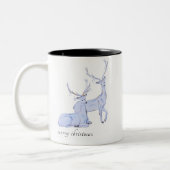 水の色ミニマリストメリークリスマストインデナー ツートーンマグカップ (左)