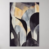 水の色ミニマリストBoho Wall Art,抽象芸術 ポスター (正面)