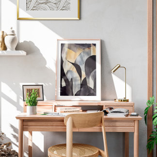 水の色ミニマリストBoho Wall Art,抽象芸術 ポスター