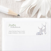 水の色ミニマルモダンリストトナリアクリスマス ラベル (インサイチュ)