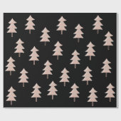 水の色ミニマルモダンリストメリークリスマスツリー ラッピングペーパー (フラット)