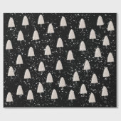 水の色ミニマルモダンリストメリークリスマスツリー ラッピングペーパー (フラット)