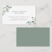 水の色ミニマルモダン主義の植物学 名刺 (正面/裏面)