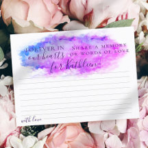 水の色ミニマル共有メモリ出席カード