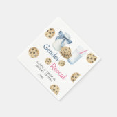 水の色ミルクとクッキー性別リビール スタンダードカクテルナプキン (角)