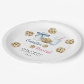 水の色ミルクとクッキー性別リビール ペーパープレート (アングル)