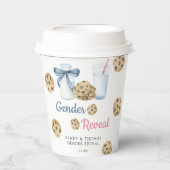 水の色ミルクとクッキー性別リビール 紙コップ (正面)