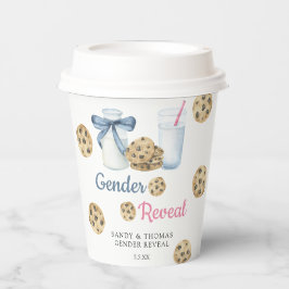 水の色ミルクとクッキー性別リビール 紙コップ