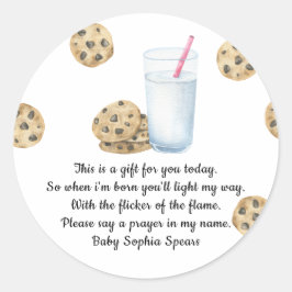 水の色ミルク&クッキー祈りの言葉キャンドルラベル ラウンドシール