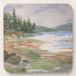 水の色メインランドスケープ水の森ブルーグリーン コースター