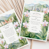 水の色メデリンコロンビアのラン結婚ス 招待状