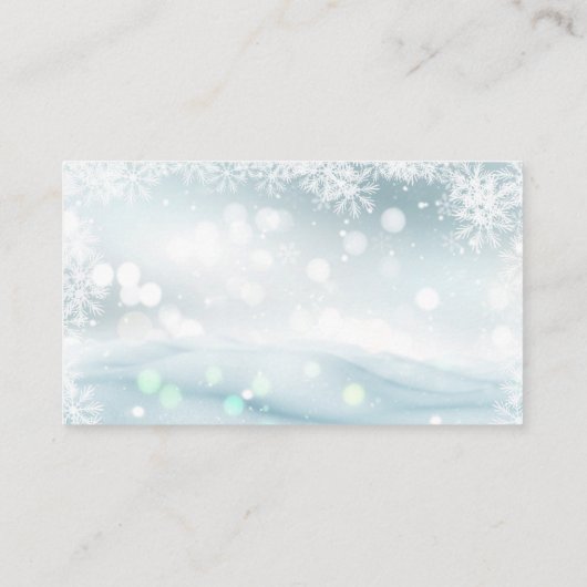 水の色メリーエレガントクリスマスの赤ちゃんシャワー直径 エンクロージャーカード (裏面)