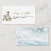 水の色メリーエレガントクリスマスの赤ちゃんシャワー直径 エンクロージャーカード (正面/裏面)
