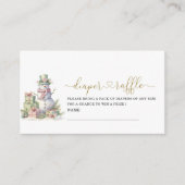 水の色メリーエレガントクリスマスの赤ちゃんシャワー直径 エンクロージャーカード (正面)