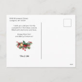 水の色メリークリスマスクリスマスフローラ写真 シーズンポストカード (裏面)