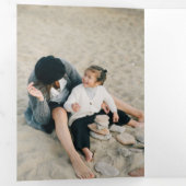 水の色メリークリスマスクリスマスフローラ写真 三つ折りカード (内部最初)