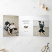 水の色メリークリスマスクリスマスフローラ写真 三つ折りカード (内部)