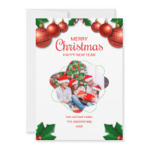 水の色メリークリスマスツリーホリデーカード