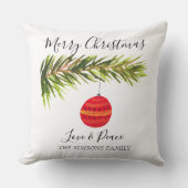水の色メリークリスマスツリーメリーと明るい クッション (正面)
