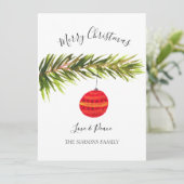 水の色メリークリスマスツリーメリーと明るい シーズンカード (スタンド正面)