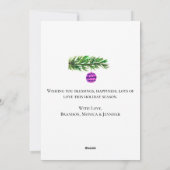 水の色メリークリスマスツリーメリーと明るい シーズンカード (裏面)