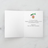 水の色メリークリスマスツリーメリーと明るい シーズンカード (内部)