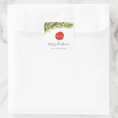 水の色メリークリスマスツリーメリーと明るい スクエアシール (バッグ)