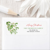 水の色メリークリスマスベリーの枝住所 ラベル (インサイチュ)