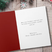 水の色メリークリスマスボーストライプのグオーナメント カード