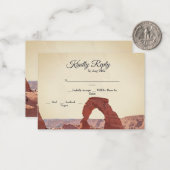 水の色モアブアーチズパークユタRSVPカード ノートカード (正面/裏面インサイチュ)