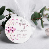 水の色モダンありがとうブライダルシャワーシール ラウンドシール