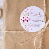 水の色モダンありがとうブライダルシャワーシール ラウンドシール