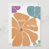 水の色モダンありがとう先生カード サンキューカード (正面)