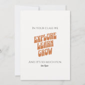 水の色モダンありがとう先生カード サンキューカード (裏面)