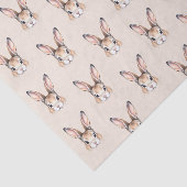 水の色モダンかわいいイースターバニー顔ニュートラル 薄葉紙 (詳細)