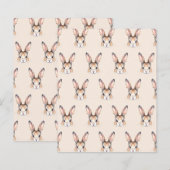 水の色モダンかわいいイースターバニー顔紙 (正面/裏面)