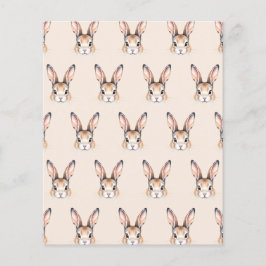 水の色モダンかわいいイースターバニー顔紙