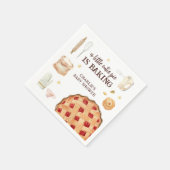 水の色モダンかわいこちゃんパイはベーキングベビーシャワー スタンダードカクテルナプキン (角)