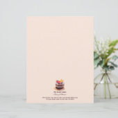 水の色モダンのケーキpatisserieカップケーキデザート レターヘッド (スタンド正面)