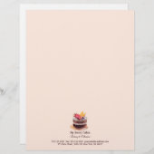 水の色モダンのケーキpatisserieカップケーキデザート レターヘッド (正面/裏面)