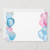 水の色モダンの花房ジェンダーが明らかにする 招待状 (裏面)