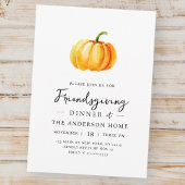 水の色モダンカボチャのフレンドリディナー 招待状