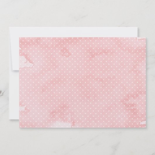 水の色モダンガウンブライダルシャワー招待 招待状 (裏面)