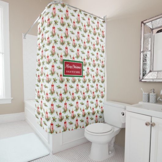 水の色モダンクラシッククリスマスカーテンギフト シャワーカーテン (インサイチュ)