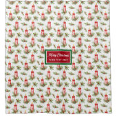 水の色モダンクラシッククリスマスカーテンギフト シャワーカーテン (正面)