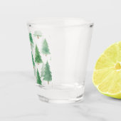水の色モダンクリスマス松の木シームレス ショットグラス (右)