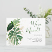 水の色モダンジャングル熱帯緑の動き 案内状 (スタンド正面)